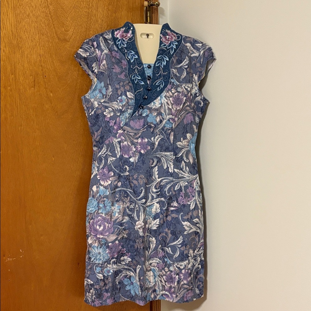 Chinese cheongsam style short dress